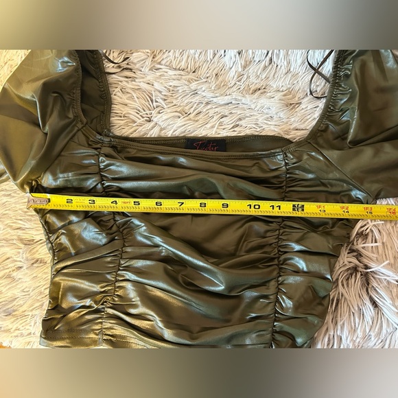 Fiestar 2-piece Army Green Ruched‎ Bodycon Crop Top Skirt Party Outfit Medium - Picture 8 of 13